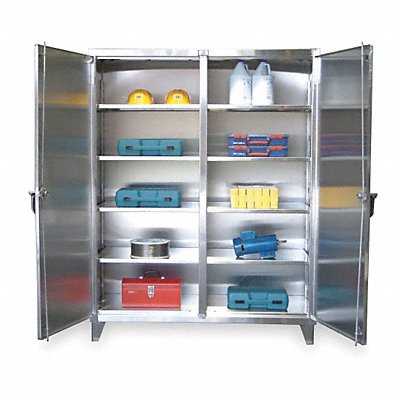 STRONG HOLD 66DS248SS Storage Cabinet 78 x72 x24 Silver 8Shlv