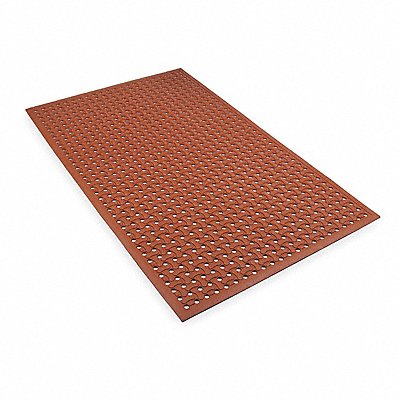 NOTRAX T18S0035RD Reversible Drainage Mat Red 3 ft.x5 ft.