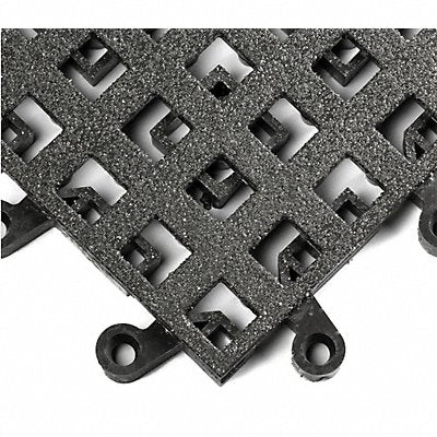 WEARWELL 561 Interlock Drainage Mat Blck 18 x18 PK10