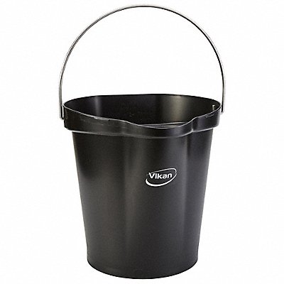 VIKAN 56869 F8439 Hygienic Bucket 3 1/4 gal Black