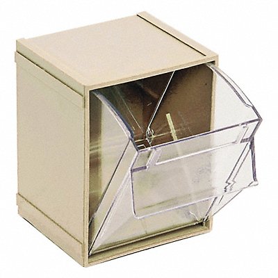 QUANTUM STORAGE SYSTEMS QTB405IV F8473 Indv Tip-Out Bin Ivory Unf 6 1/4 in