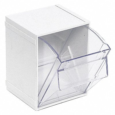 QUANTUM STORAGE SYSTEMS QTB405WT F8473 Indv Tip-Out Bin White Unf 6 1/4 in