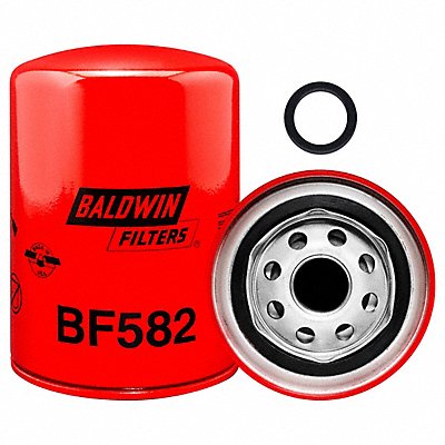 BALDWIN FILTERS BF582 Fuel Filter 5-13/32x3-11/16x5-13/32 In