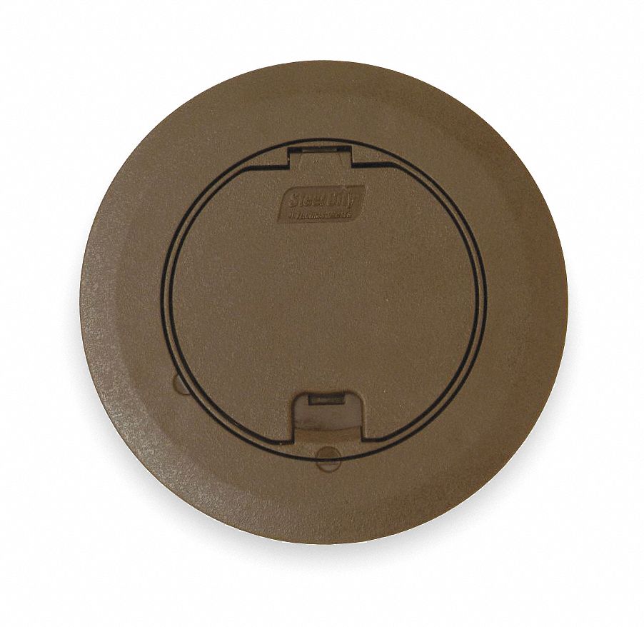STEEL CITY 68RCSTBRN Floor Box Cover Round 6-3/4 in Brown