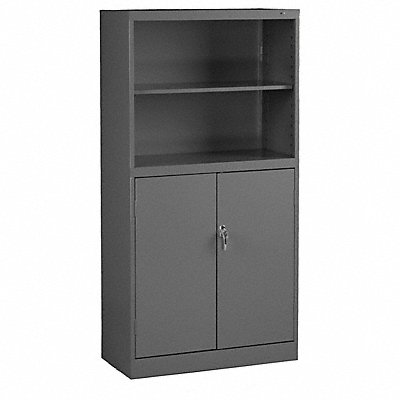 TENNSCO BCD1872MGY Bookcase Storage Cabinet Medium Grey