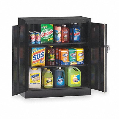 TENNSCO 4218BK Storage Cabinet 42 x36 x18 Black 2Shlv