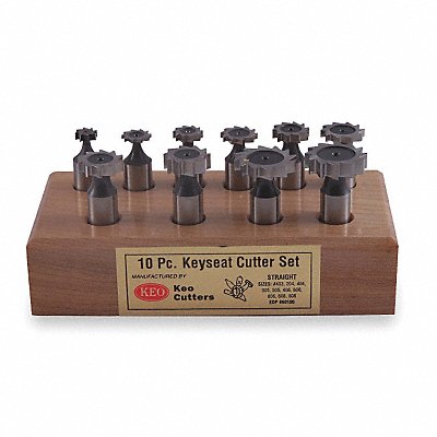KEO 60105 Keyseat Cutter Set 10 PC HSS Stag