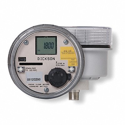 DICKSON PR325 K4645 Data Logger Pressure Range 0 to 300 PSI