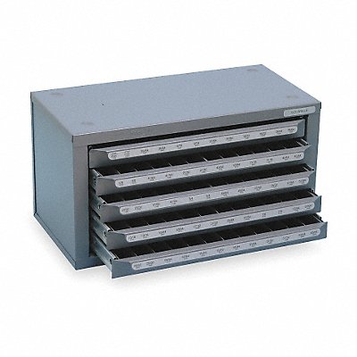 HUOT 13166 Drill Bit Case Silver and Deming 60pc