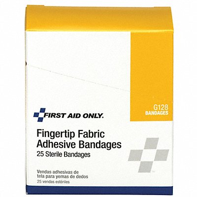 FIRST AID ONLY G128 Fingertip Bandages 2 x1.75 Fabric PK25