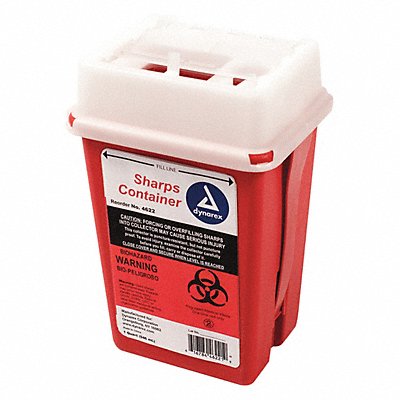 FIRST AID ONLY M949 Sharps Container 1/4 gal Sliding Lid