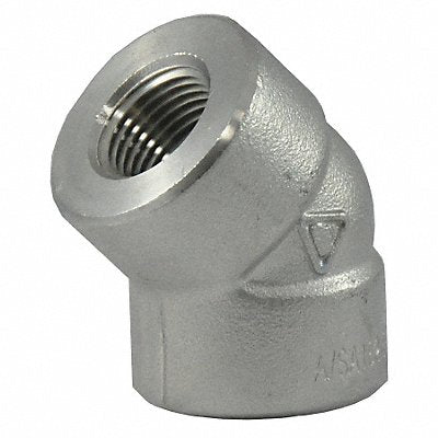 GRAINGER 2TY96 45 Elbow 316 SS 3/4 in FNPT Class 3000