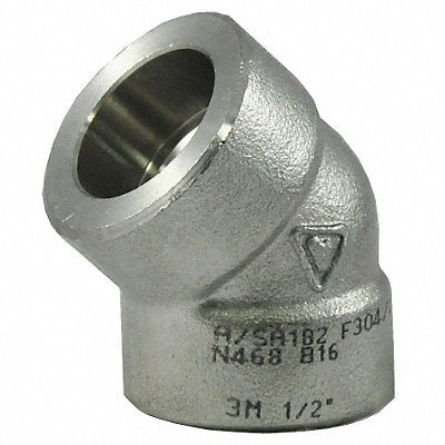 GRAINGER 2UB98 45 Elbow 304 SS 3/4 in Class 3000