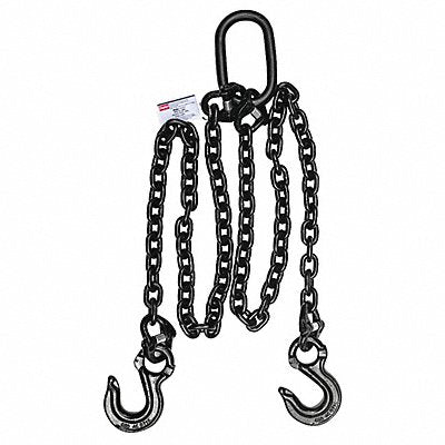 DAYTON 2UKE5 Chain Sling 3/8 in Size G80 5 ft L DOS