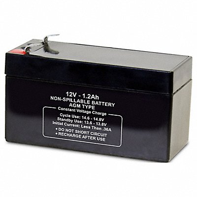 GRAINGER 2UKG9 Battery 12VDC 1.2Ah 0.187 Faston