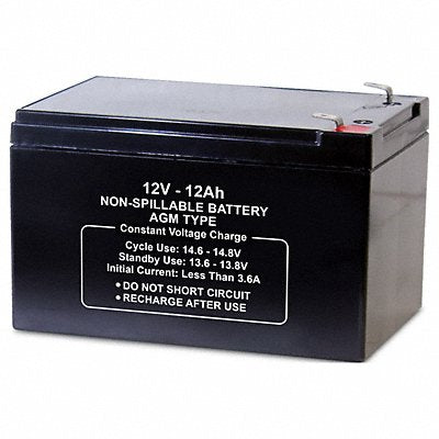 GRAINGER 2UKH3 Battery 12VDC 12Ah 0.250 Faston