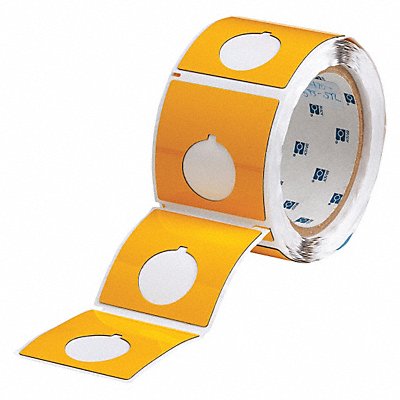 BRADY THTEP1705935YL Push Button Label Yellow Polyester