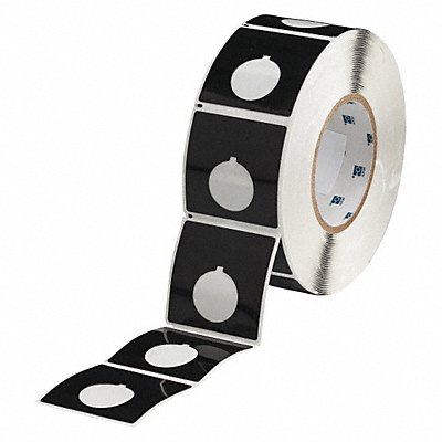 BRADY THTEP1705935BK Push Button Label Black Polyester