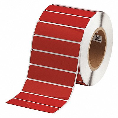 BRADY THTEP1745935RD Label Red Glossy Polyester 4 in W
