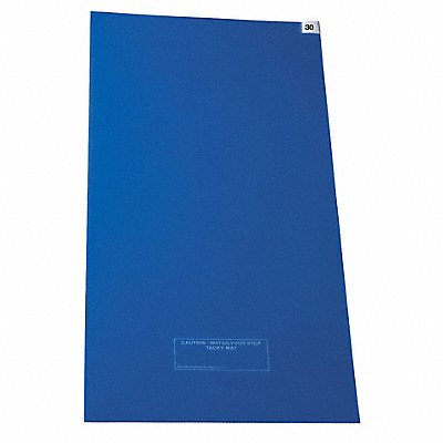 GRAINGER 5KDD3 D5739 Tacky Mat Blue 24 x 45 In PK4