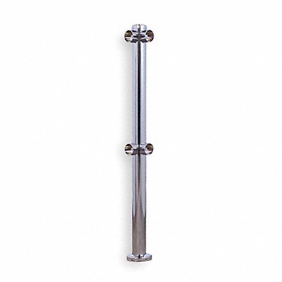 TURNSTILE 1015S Corner Post Brushed Chrome