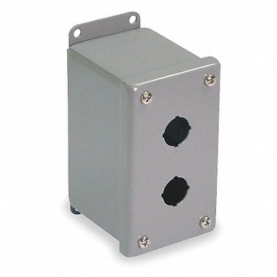 WIEGMANN PBGX2 Push Button Enclosure 22mm 2Hole CarbSteel