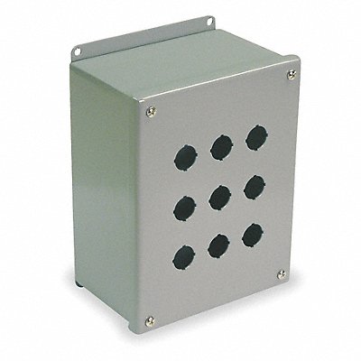 WIEGMANN PBGX9 Push Button Enclosure 22mm 9Hole CarbSteel