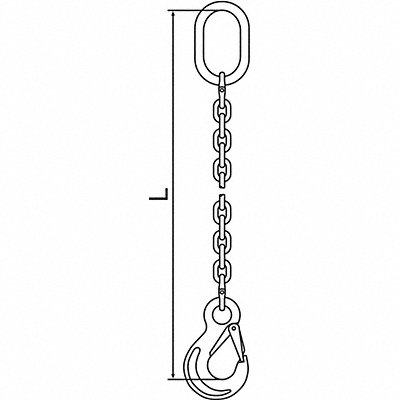 PEWAG 10G63SOS10 M5565 Chain Sling 3/8 in Size G63 10 ft L SOS