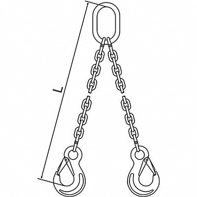 PEWAG 7G63DOS10 M5616 Chain Sling 9/32 in Size G63 10 ft L DOS