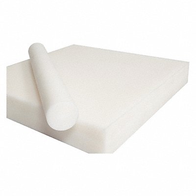 GRAINGER 2XMH4 PlasticRod Acetal Homopolymer 1 3/8 Di 1ftL Wht