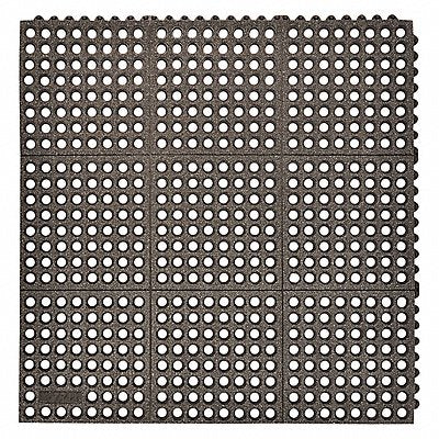 NOTRAX 850S0033BL Interlock Drainage Mat Black 3 ft.x3 ft.