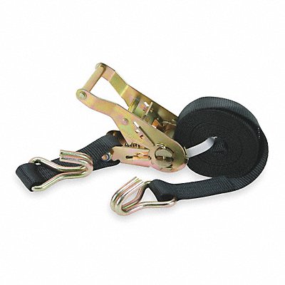 GRAINGER 2VKP7 Tie Down Strap Wire-Hook Black