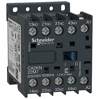 SCHNEIDER CA2KN22G7 H2712 IEC Control Relay 2NO/2NC 120VAC 10A