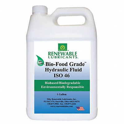 RENEWABLE LUBRICANTS 87133 Bio-FG Hydraulic Fluid 1 gal ISO 46