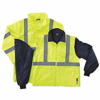 GLOWEAR BY ERGODYNE 8385 Hooded Jacket Insulated Lime/Black S