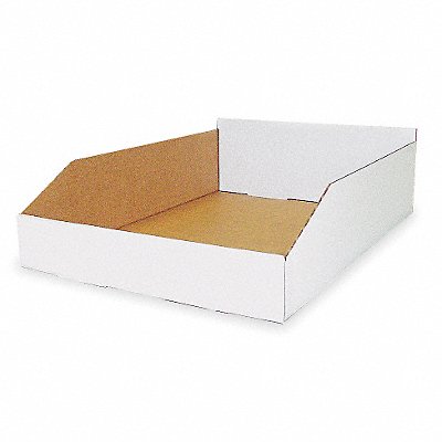 PACKAGING CORPORATION OF AMERICA 2W256 Corr Shelf Bin White Cardboard 4 3/4 in