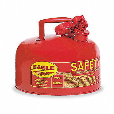 EAGLE UI20S Type I Safety Can 2 gal Red 9-1/2In H