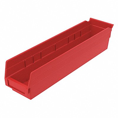 AKRO-MILS 30128RED F8462 Shelf Bin Red Indstr Grd Poly 4 in