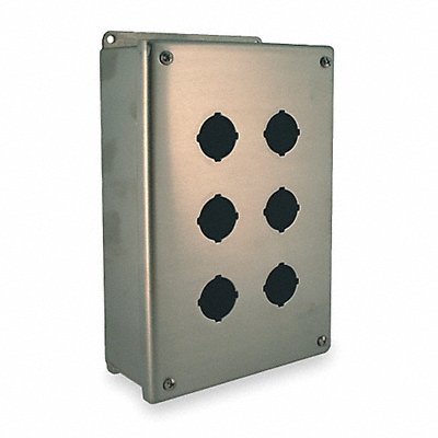 WIEGMANN PB6 Push Button Enclosure 30mm 4Hole CarbSteel