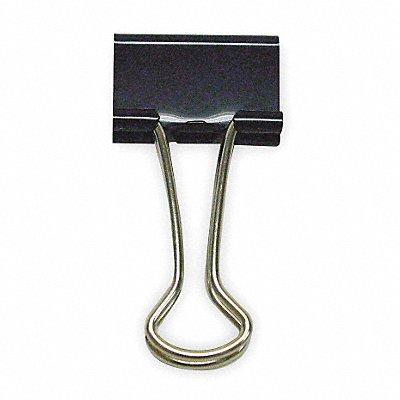 GRAINGER 2WFX6 Binder Clip 1-1/4 In Metal Black PK24