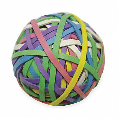 GRAINGER 2WFX9 Rubber Band Ball #30 3-3/16x1/8in Asst