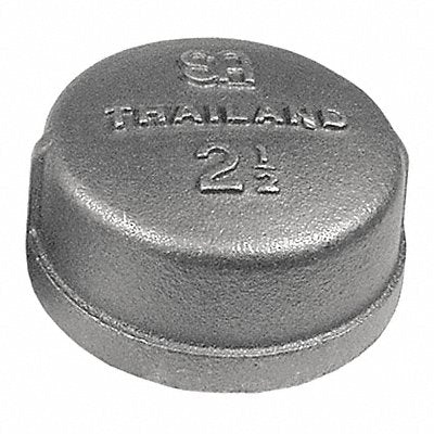 GRAINGER 2WU79 Round Cap Malleable Iron 2 1/2 in