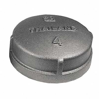 GRAINGER 2WU81 Round Cap Malleable Iron 4 in FNPT