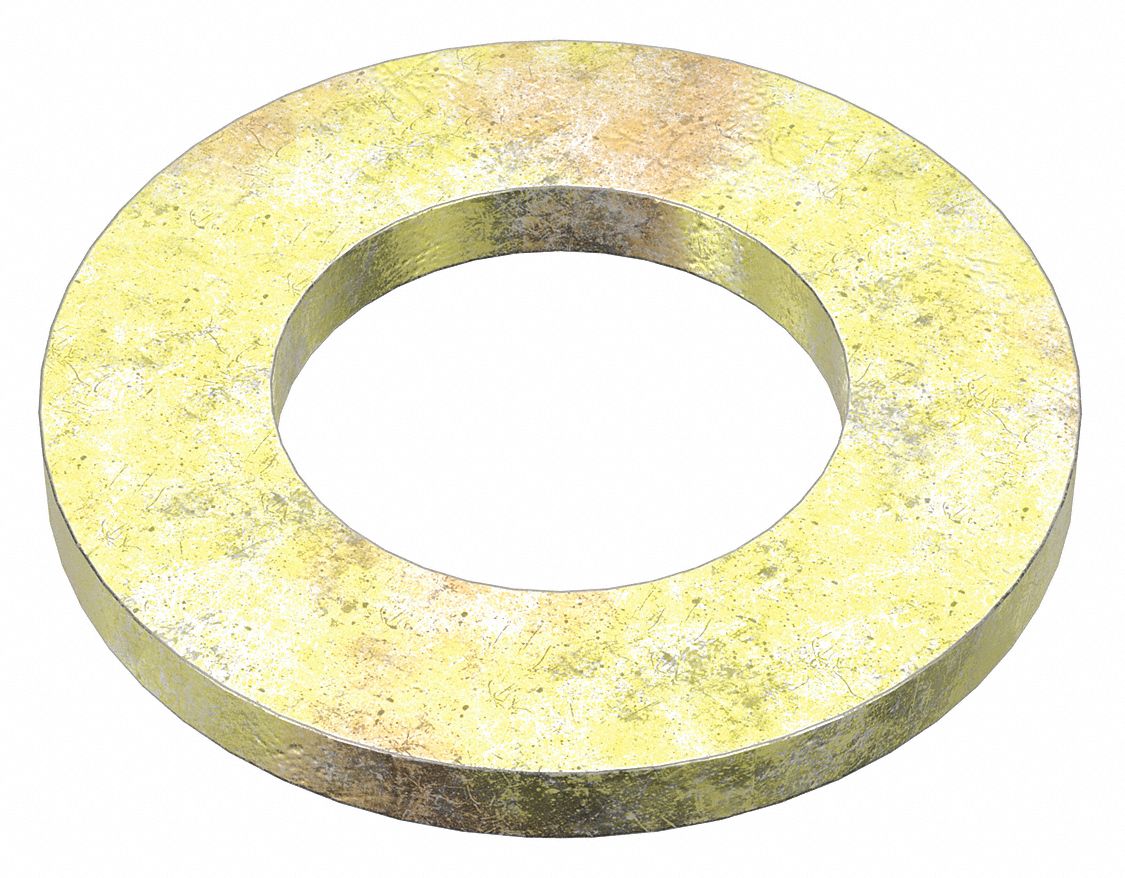 GRAINGER FW69160301010P2 Flat Washer  Zinc Yellow Steel M30 56x5mm 10PK