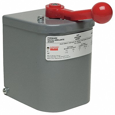DAYTON 2X442 Drum Switch Maintained NEMA 1 3Pole
