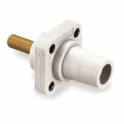 HUBBELL HBLFRSW Receptacle White Female Threaded Stud 400 A