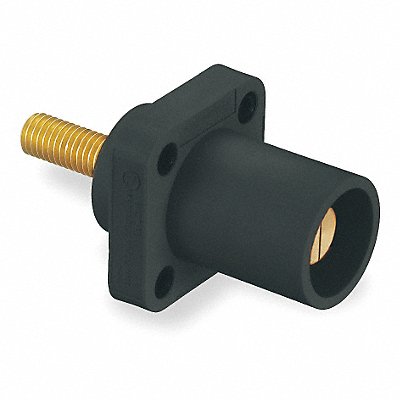 HUBBELL HBLMRSBK Receptacle Black Male Double Set Screw 400 A