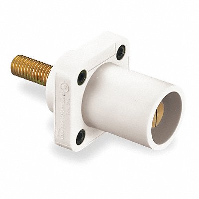 HUBBELL HBLMRSW Receptacle White Male Double Set Screw 400 A
