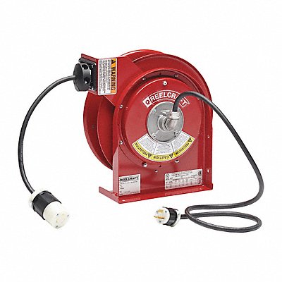REELCRAFT L45451233B Cord Reel 45ft 12 AWG Connector 120VAC