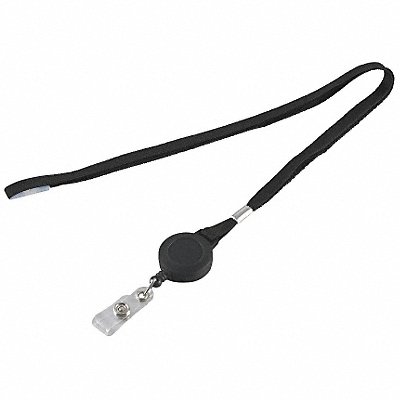 GRAINGER 2XKJ9 D0076 Flat Neck Cord and Reel Black